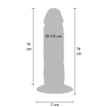 Dildo ToyJoy Get Real Skin 15 cm, silikonowy, ruchomy napletek, 3,5 cm średnica
