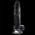 Dildo LOVETOY z TPE, przezroczyste, z przyssawką, 19 cm