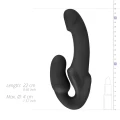 Dildo strap-on No-Parts Morgan, 22 cm, silikon, czarny, elastyczny