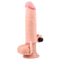 Rękaw przedłużający penis Pleasure X - 2 cale długości, wibracje, super realistyczny materiał