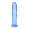 Dildo REALROCK CRYSTAL CLEAR - 8''/20 cm, przezroczyste, przyssawka, wodoodporne