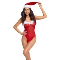 Body string z czapką świąteczną COTTELLI LINGERIE, eleganckie stylowe dopasowanie