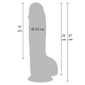 Dildo PVC INFERNO, długość 25 cm, realistyczne detale, przyssawka, bezpieczny materiał