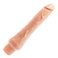 Dildo BAILE Dryad, 9,8'', wibracje, TPR, cielisty kolor
