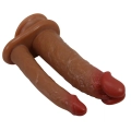 Dildo podwójne PRETTY LOVE - Goran, TPE, Wodoodporny, Realistyczny