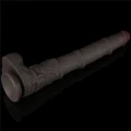 Dildo XXL Dual-layerowy z silikonem platynowym 16'' - elastyczny, realistyczny, przyssawkowy
