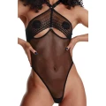 Body DEMONIQ Kolekcja Lady X Jimena - Transparentna siateczka, geometryczna koronka