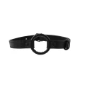O-ring Gag metalowy 4,7 cm, regulowany pasek, PU+Metal, czarny