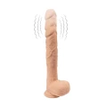 Dildo Zeus – 21 cm, silikon ultra soft, 7 trybów wibracji, pilot bezprzewodowy