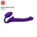 Dildo bez paska Niewibrujący, silikonowy, regulowany 2,7 x 17 cm, fioletowy