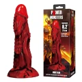 Dildo Power Monsters Minotaur - 21 cm, pofalowany silikon, 4.5 cm średnicy