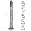 Wibrator analny Vibrax Slider, 40,6 cm długości, 10 funkcji wibracji, wodoodporny