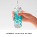 Masturbator Tenga Spinner Tetra — przezroczysty, obracający się, wielokrotnego użytku