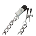 Zaciski sutkowe BK na łańcuchu, metalowe (chromowane) z regulowaną siłą, 43,5 cm