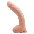 Dildo zakrzywione cyberskóra, BAILE BW-008037NR, realistyczne, materiał TPR