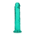 Dildo REALROCK CRYSTAL CLEAR, 7'' / 18 cm, przezroczyste, przyssawka, wodoodporne