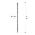 Metalowy dip stick (10 mm) — Steel Power Tools, żebrowany, stal nierdzewna 24 cm
