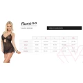 Koszulka nocna ROXANA, głęboki dekolt V, koronkowe wstawki, elastyczny materiał