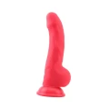Dildo Carl.L - Red, płynny silikon, realistyczne wrażenia, przyssawka.