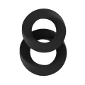 Pierścień erekcyjny No.24 - Silikonowy, Wodoodporny, 2 Kształty, Czarny