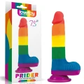 Dildo Prider 7.5'' | Platynowy silikon | Hipoalergiczny | Przyssawka