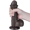 Dildo - Podwójna Warstwa TPE, 7 cali, Elastyczny Kształt, Przyssawka