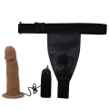 Dildo Draven Strap-On PRETTY LOVE, 6,8'' z regulowaną uprzężą, silikon, wibracje wieloprędkościowe