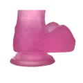 Dildo realistyczne, różowe, TPE, 7 cali, z przyssawką, średnio zakrzywione