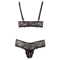Biustonosz bez zapięcia COTTELLI LINGERIE, koronka, regulowane ramiączka, stringi XL