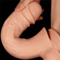Dildo podwójne LoveToy, 12'', realistyczne, wykonane z PVC, z przyssawką
