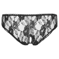 Figi koronkowe COTTELLI LINGERIE z otwartym kroczem, czarne, M