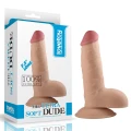 Dildo Love Toy Ultra Soft Dude 18 cm, Miękka Cyber Skóra, Przyssawka