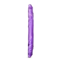 Dildo podwójny B YOURS, 14 cali, 3,1 cm, PVC, bez ftalanów, kolor fioletowy
