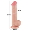 Dildo Dual Layer 8'', Realistyczne TPE, Technologia Przesuwającej się Skóry