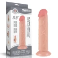 Dildo, realistyczne, podwójna warstwa TPE, przyssawka, 8 cali, elastyczne
