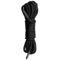 Wiązania - Black Bondage Rope 10m, Nylon, Miękka Tkanina, Czarny