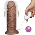 Dildo 10,5'' LoveToy Legendary, elastyczny, wibracje 10 funkcji, realistyczny materiał PVC