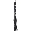 Pejcze BDSM: Short Studded Flogger Whip EXTREME, Skóra PU, Długość 56 cm