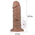 Dildo 10,5'' LoveToy Legendary, elastyczny, wibracje 10 funkcji, realistyczny materiał PVC