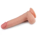 Dildo LoveToy Dual – platynowy silikon, dwuwarstwowe, przyssawka, 20,5 cm