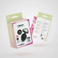 Analny plug Crushious Cuore mały, silikonowy, z wymiennymi kryształkami 2,7 cm