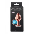 Korek analny Diamond Shine L, metalowy, 8,3 cm, różowe złoto, wodoodporny