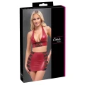 Top i spódniczka COTTELLI LINGERIE, wet look, koronki, elegancki zestaw na imprezy