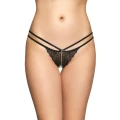 Stringi koronkowe SOFTLINE COLLECTION G-String 2495 - czarne S/M, wygodne, zmysłowe