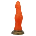 Dildo Rippled Monster Blazeheart - 18,5 cm, silikon, przyssawka, ergonomiczny kształt
