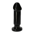 Dildo Caio Black - 13 cm, 5 cm średnicy, przyssawka, wodoodporny, włoskie wykonanie