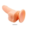 Dildo BAILE- BARBARA, 5,9'' z wibracją i rotacją, kolor cielisty, TPR ABS