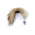 Wtyczka analna Plug-Fox TAIL XL - stal nierdzewna, długość 45 cm, puszysty ogon
