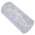 Masturbator tunelowy STROKER – przezroczysty kształt 3D, TPE, długość 14,2 cm