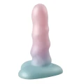 Dildo Flow Unicorn Mini – Płynny silikon, spiralna tekstura, mocna przyssawka